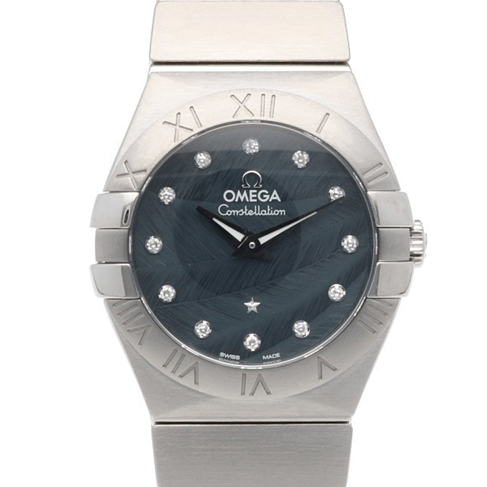 Omega Constellation Watch, Stainless Steel, Quartz, 12P Diamond, 123102760530...